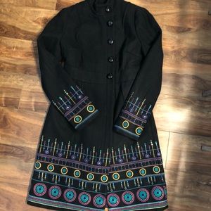 Beautiful, uniquely embroidered Tracy Reece Coat